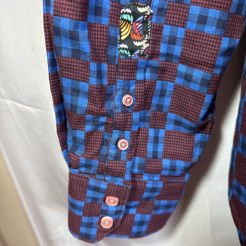 Robert Graham Infrared Long Sleeve Button Down Tailored Fit Shirt 2XL - Picture 4 of 14